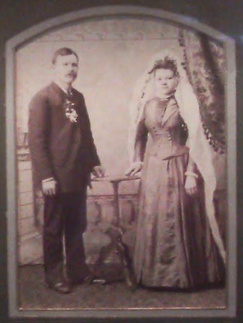 Karol Bambenek and Franciszka Nygowska on their wedding day, 22 April 1890.